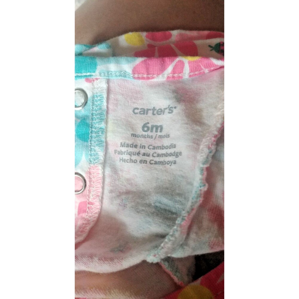 dress 6 months Carters girls floral print sleeveless infant wear baby - Picture 3 of 3